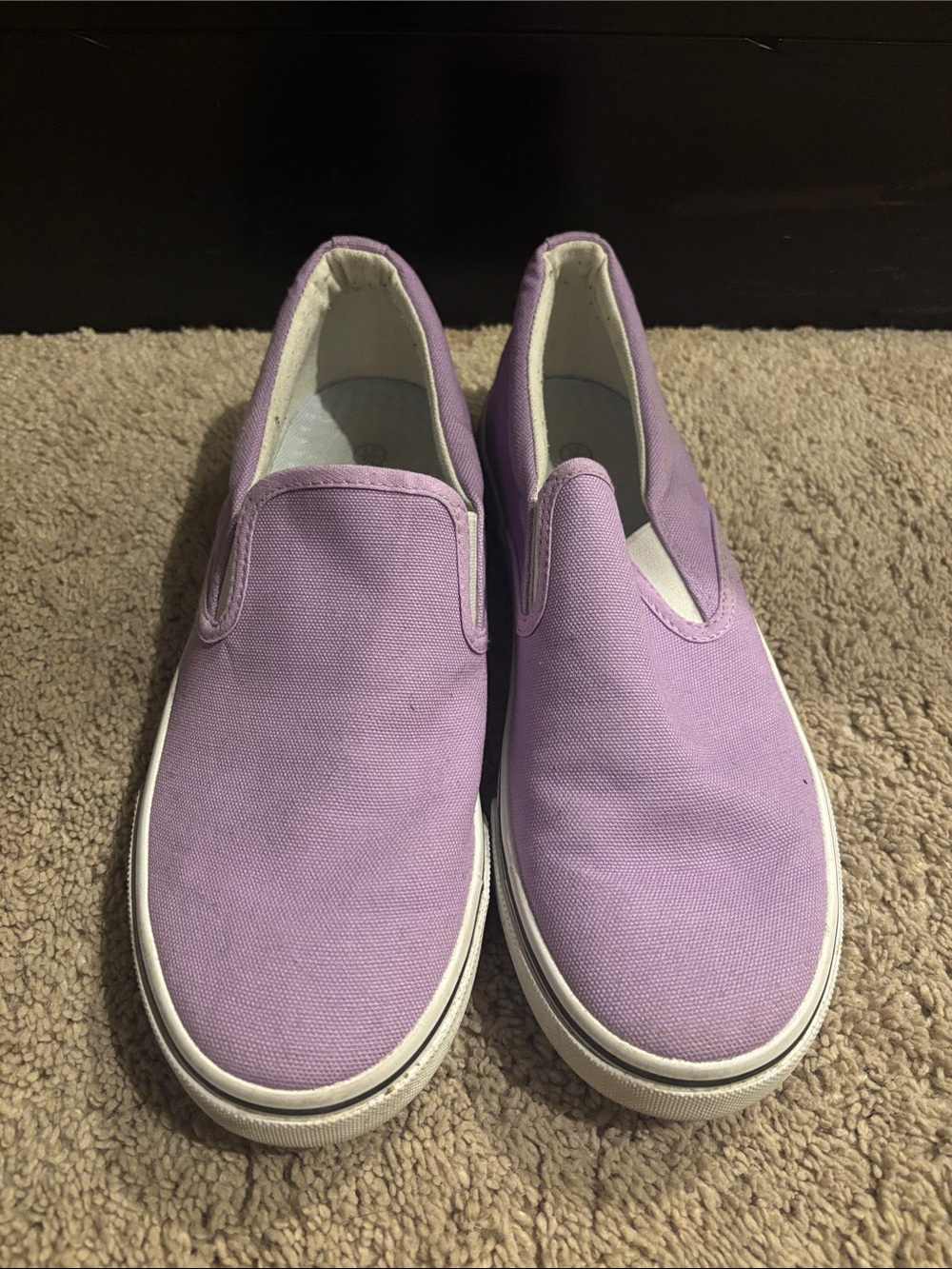 Purple Slip on Canvas Shoes